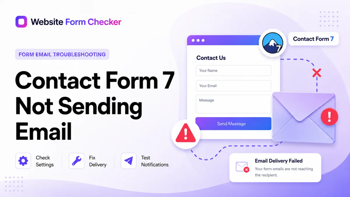 Why Contact Form 7 isn't sending emails and how to fix it