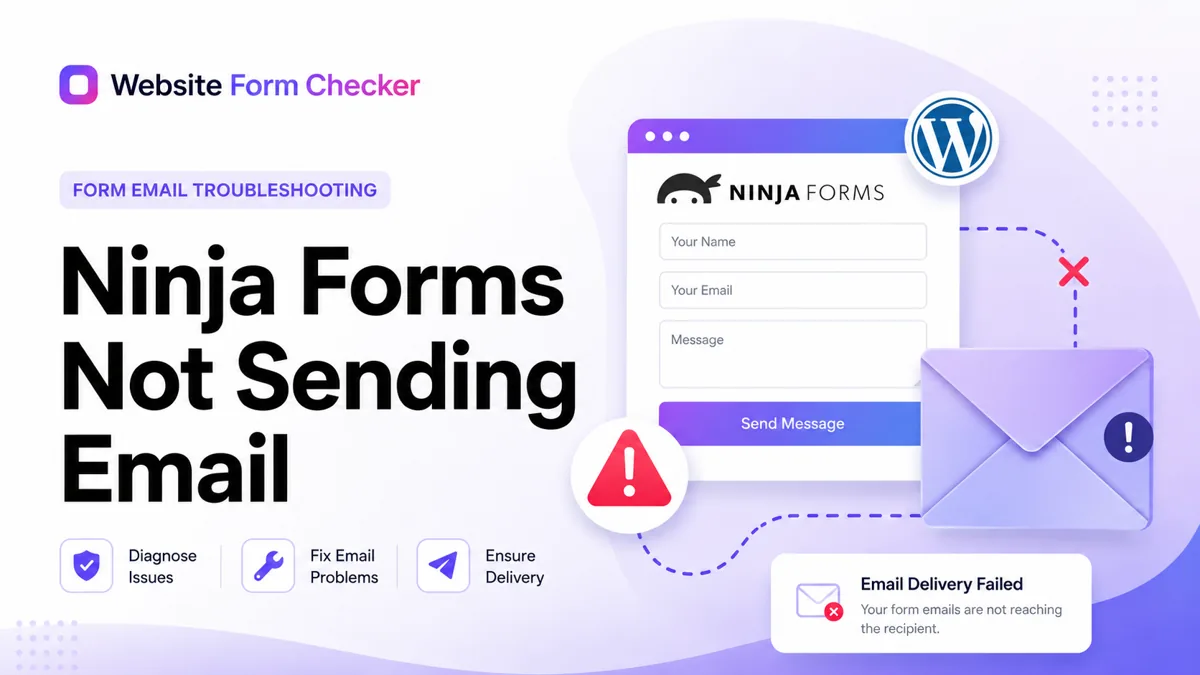 Ninja Forms not sending email? Fix these settings first